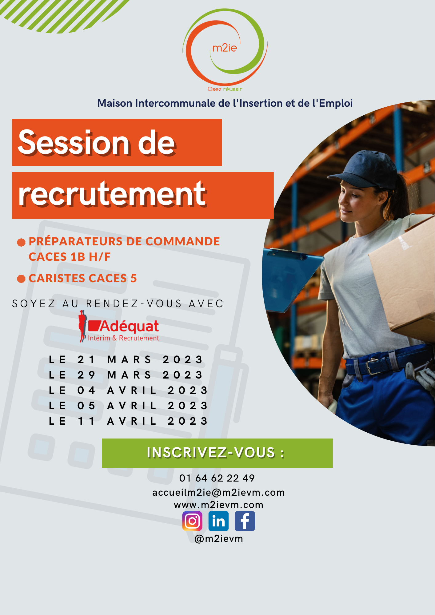 Offres d'emploi préparateurs de commande et caristes caces 5 avec Adequat